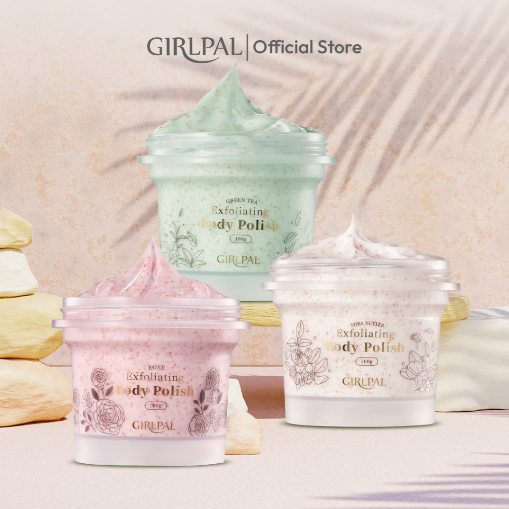GIRLPAL Body Scrub 100g Exfoliating Scrub Badan & Handbody Lulur Whitening Brighty Moisturizing