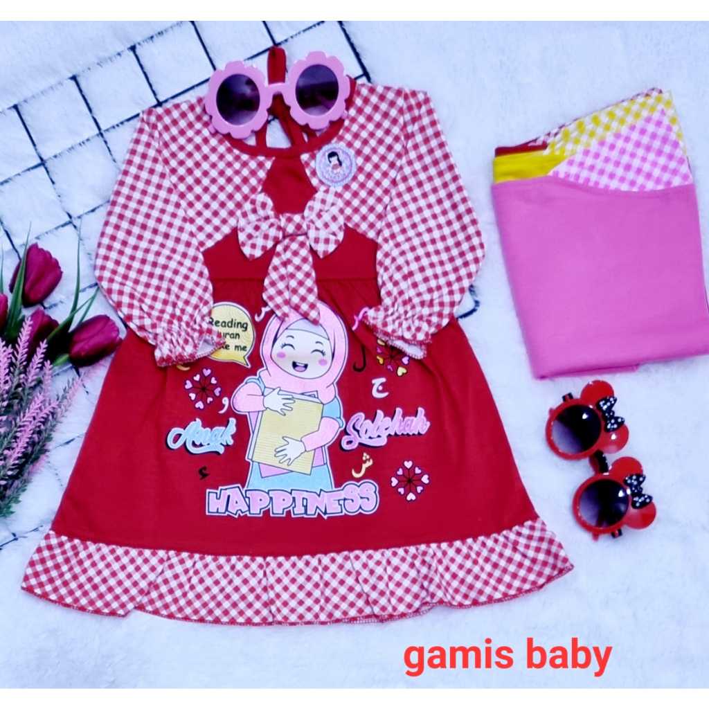 Baju Anak Gamis terbaru Baju gamis bayi perempuan Setelan baju muslim anak perempuan Baju muslim bay