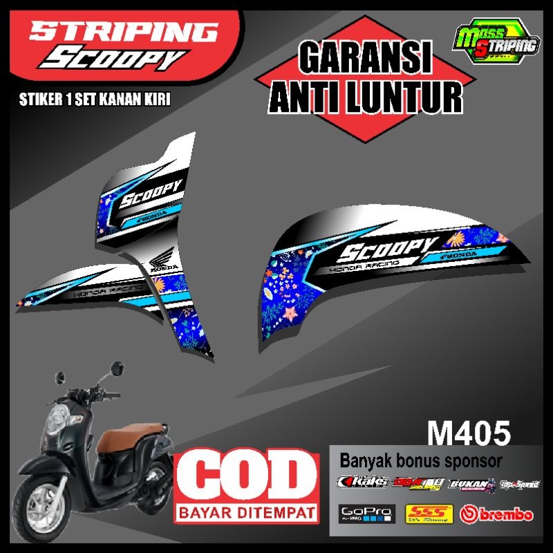 Promo Setriping Stiker Sticker Striping stiker Motor List Variasi Honda Scoopy 2017 2018 2019 Desain