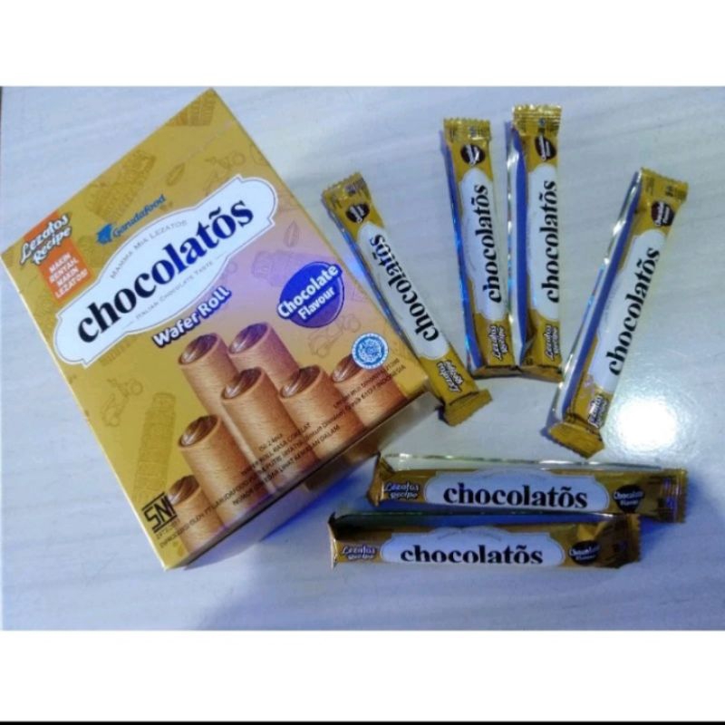 

waferoll chocolatos sekotak isi 24 pcs