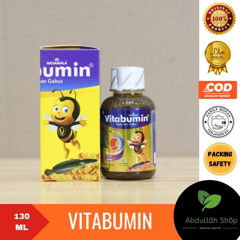 VITABUMIN Madu Anak Albumin Ikan Gabus Kutuk Plus Temulawak Menambah Nafsu Makan Anak 130ml