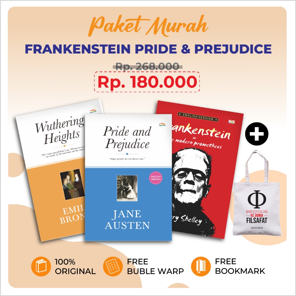 Paket Buku Novel Frankenstein Pride and Prejudice English Version