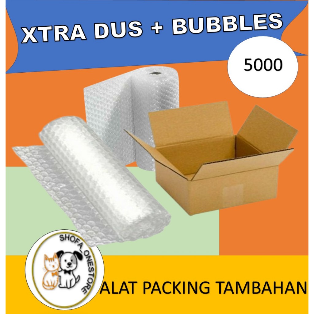 

PACKING TAMBAHAN EXTRA BUBBLE DAN DUS