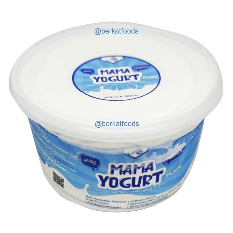 Yogurt Plain Mama / Fresh Curd Dahi No Sugar Water / Zabadi Probiotic Yoghurt Khusus Gojek & Grab