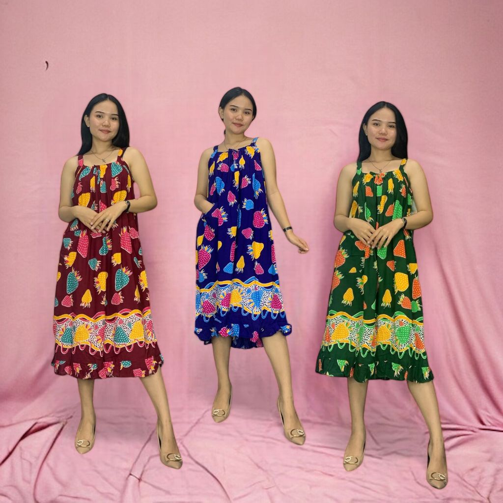 Daster Yukensi Gajah Putih Motif  Strawberry