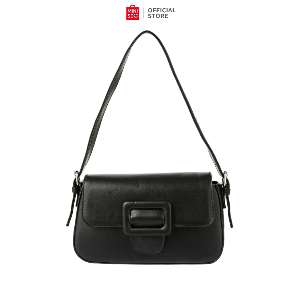 MINISO Tas Kondangan Wanita Elegan Tas Bahu Hitam Wanita Fashion Shoulder Bag Ungu Wanita Tali Yang 
