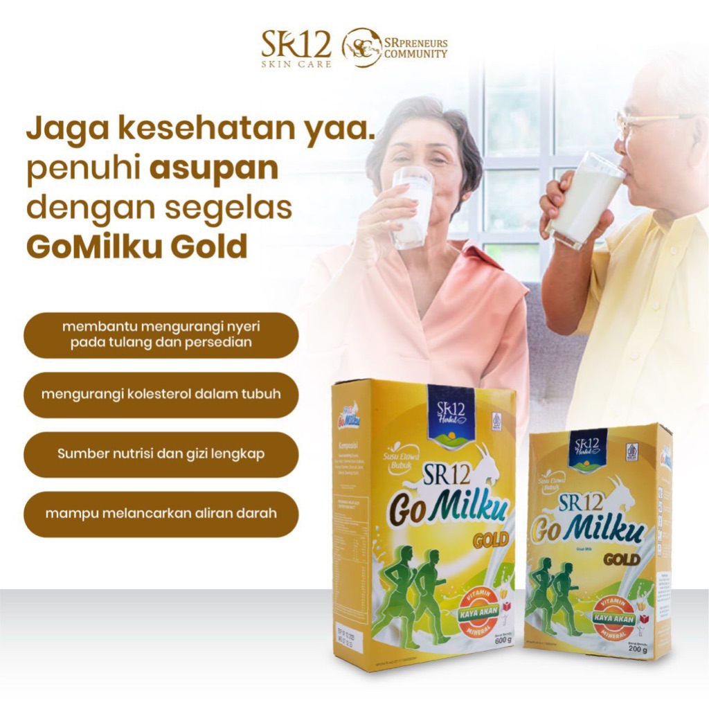 

SUSU KAMBING ETAWA 100% GO MILKU GOLD SR12 ATASI NYERI SENDI DAN ASAM URAT