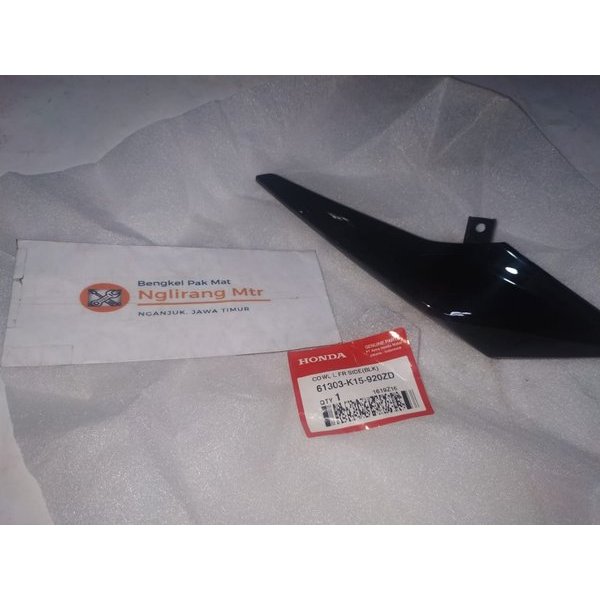 cover body kiri depan new cb 150r hitam kode part 6130b k15 920zd