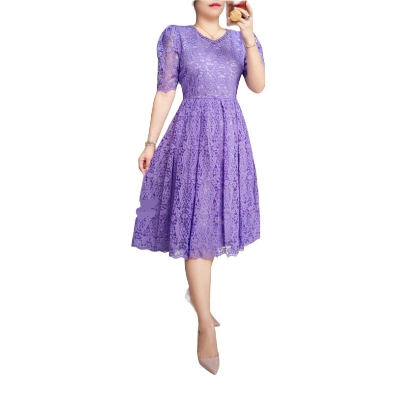 Miss Nauli Dress Renda Gaun Brokat Pesta Mewah