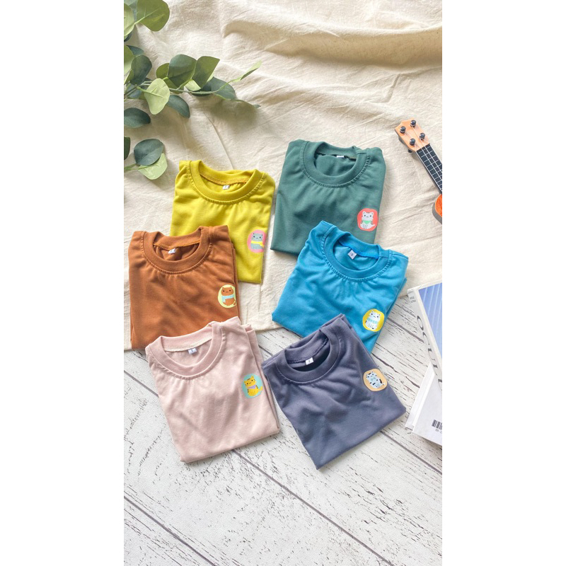 simple tee, kaos polos anak laki-laki dan perempuan atau unisex grosir lusinan dan kodian