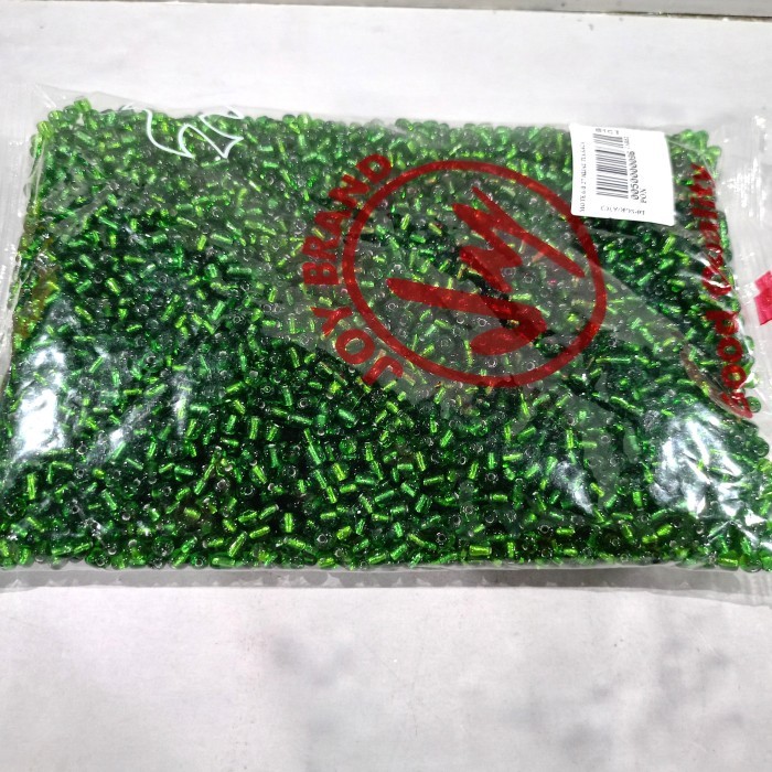 Mote Pasir 6/0 27 Hijau Tua Kaca / Manik Payet Bahan Kerajinan Tangan
