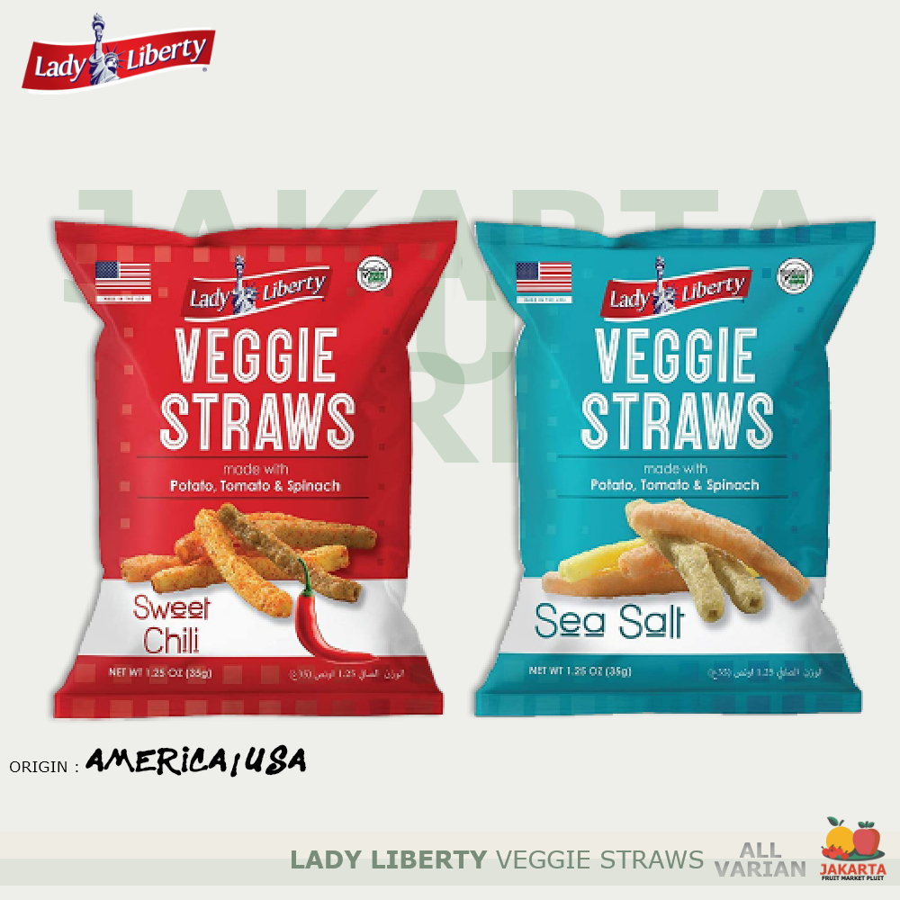 

LADY LIBERTY VEGGIE STRAWS Sea Salt / Sweet Chili Snack Cemilan