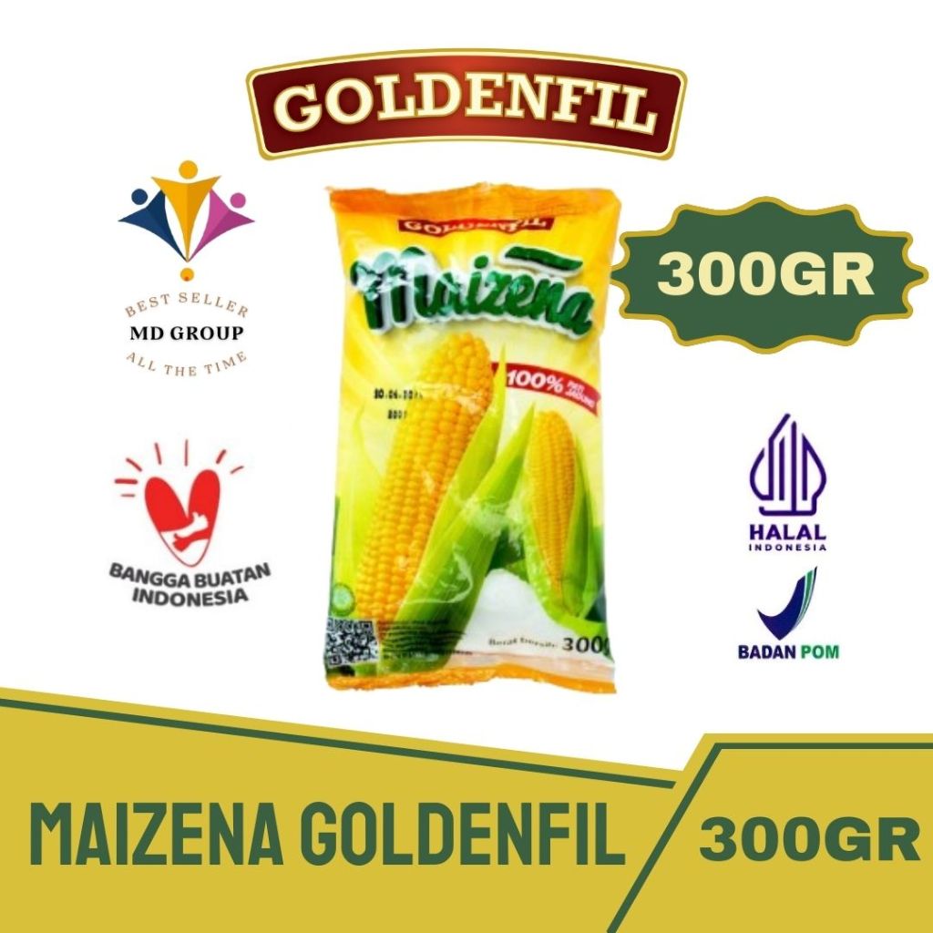 

Goldenfil Tepung jagung Tepung Maizena 300 Gram