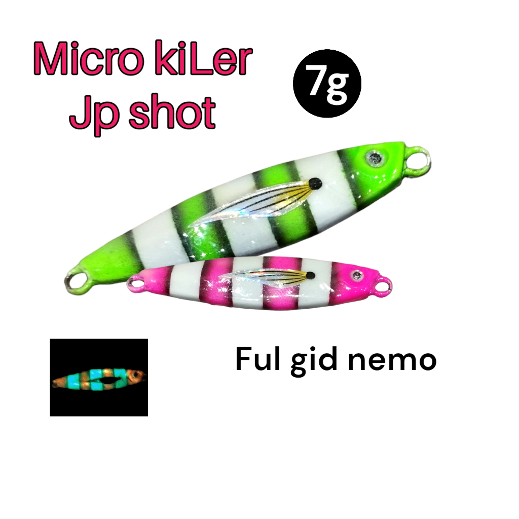 umpan micro jig jigpara shot 7g ful gig umpan csting jigging metal jig kiler micro kiler casting jig