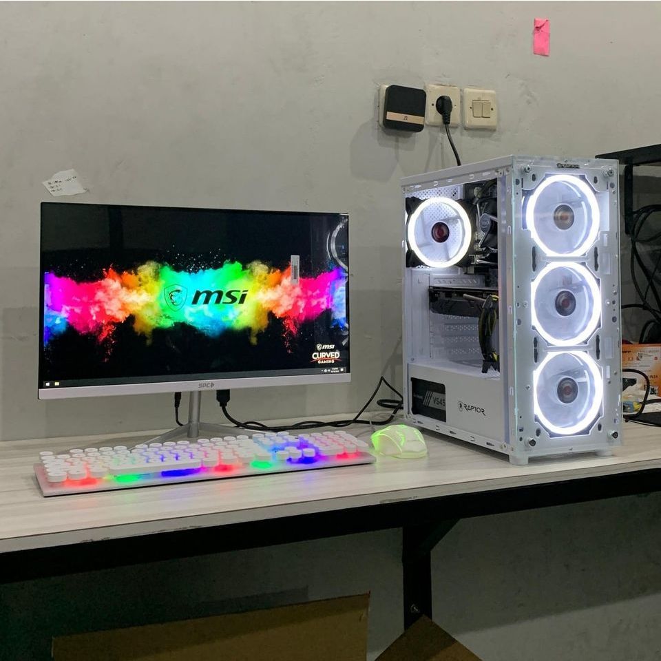 pc gaming amd ryzen 3 3200g ssd 120gb fulset pc rakitan amd