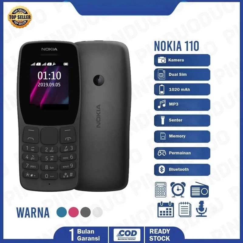 Handphone Nokia 110 2019 New dual sim hp nokia 110 garansi
