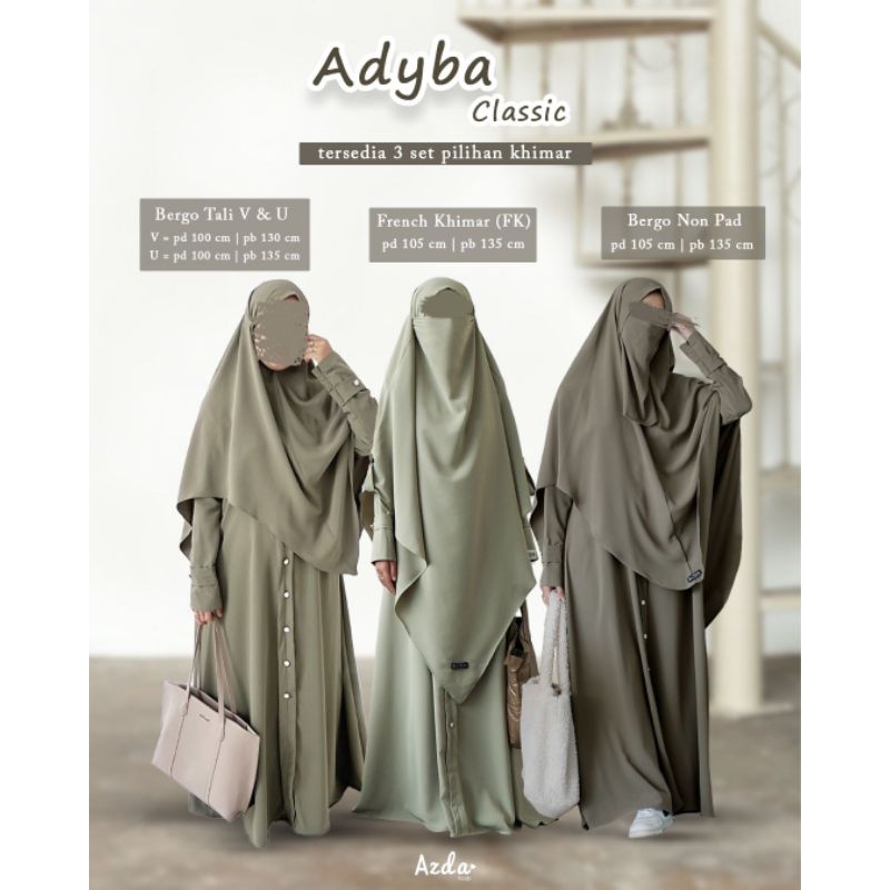 Abaya adiba by azda hijab | adiba by azda | gamis anti UV| azda hijab