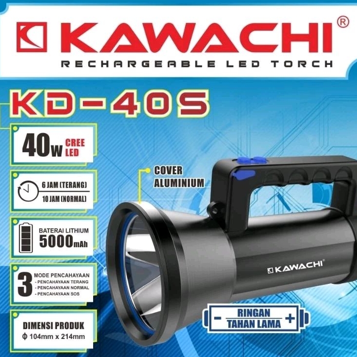 Senter LED Tangan Tenteng Kawachi 40 Watt KD-40S