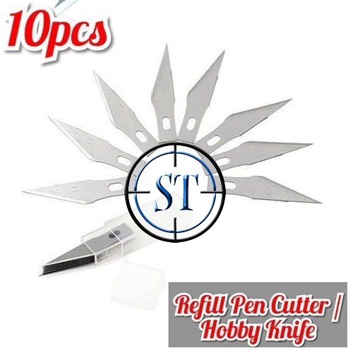 

Refill Pen Cutter / Isi Ulang Pisau Ukir Seni Cutting Blade Engraving isi 10 Pcs