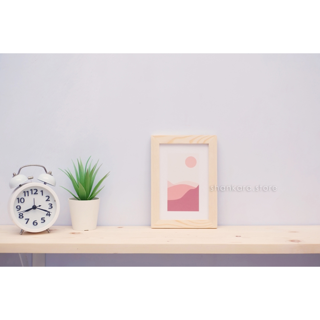 Pigura Kayu 4R 10x15 (Dengan Kaca) Figura Bingkai Foto Frame Kayu Jati Belanda