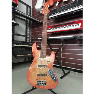 GITAR BASS BACCHUS UNIVERSE WJB5 BP/ACT MW NATURAL PINK