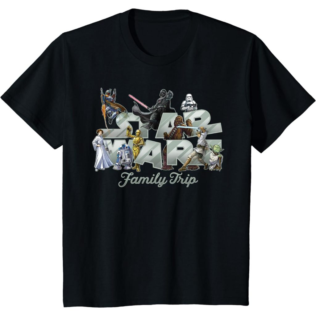 Baju Kaos Anak Distro Premium Star Wars Family Trip Original Trilogy Characters Vacation T-Shirt