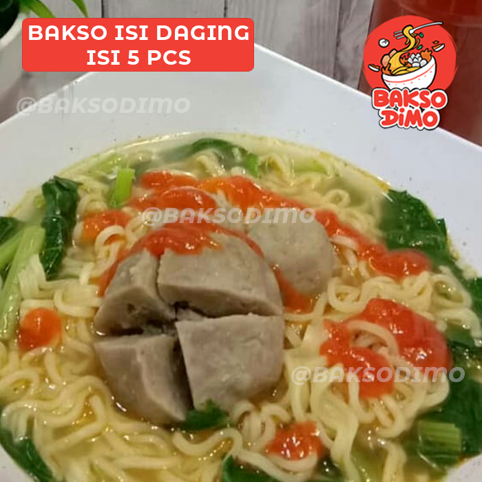 

BAKSO ISI DAGING CINCANG Pedas 5 pcs | Bakso Dimo Super Premium