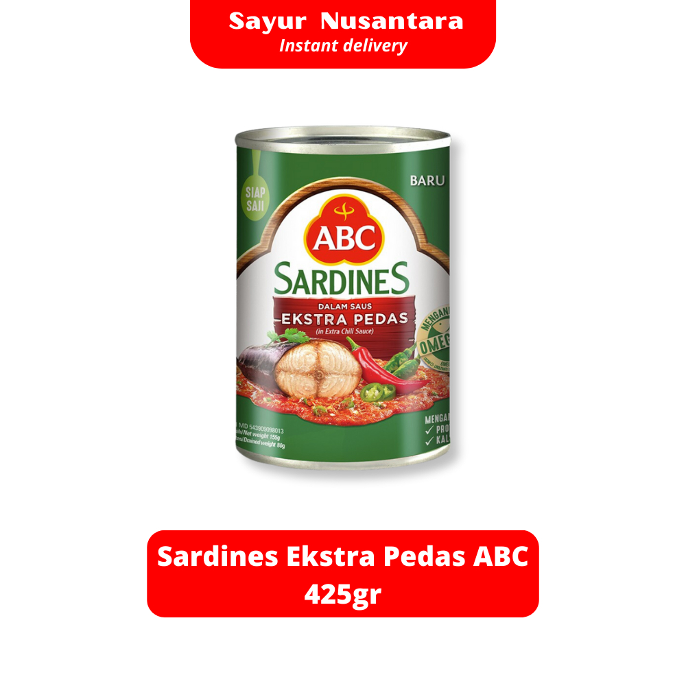 

Sardine Ekstra Pedas ABC 425gr - Sayur Nusantara