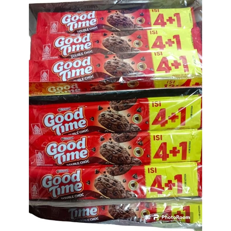 

good time double choc isi 12pcs/box isi 4+1 per bungkus