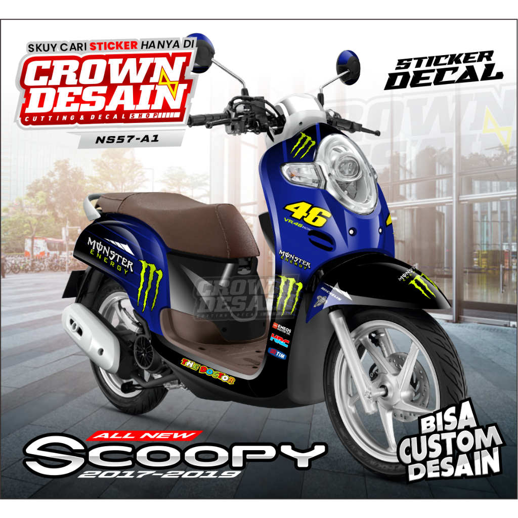 Stiker Full Body Decal Scoopy 2018 Decal Scoopy Stylish Full Body - NS57