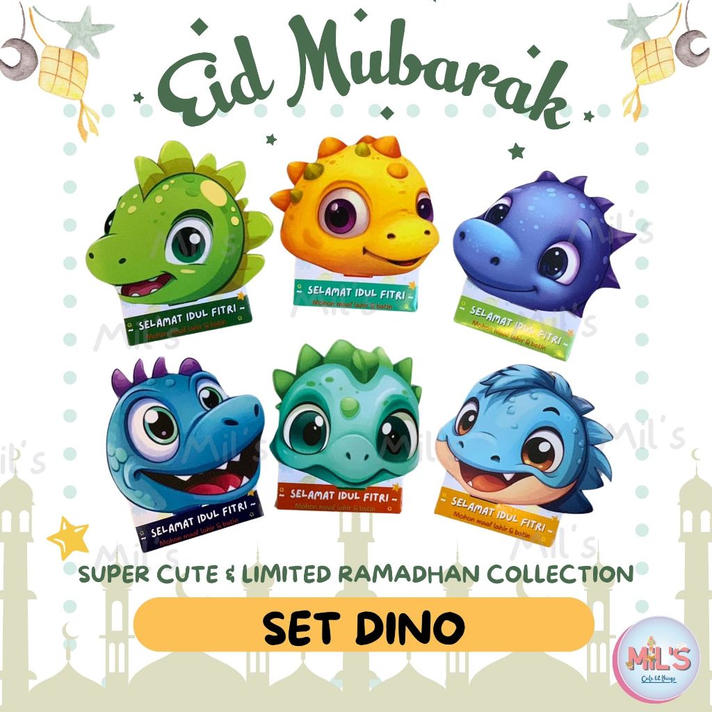 

[ CUTE MIL'S ] AMPLOP LEBARAN IDUL FITRI KARAKTER DINO ANAK LUCU UNIK AMPLOP DINOSAURUS LUCU ANGPAO LEBARAN IDUL FITRI
