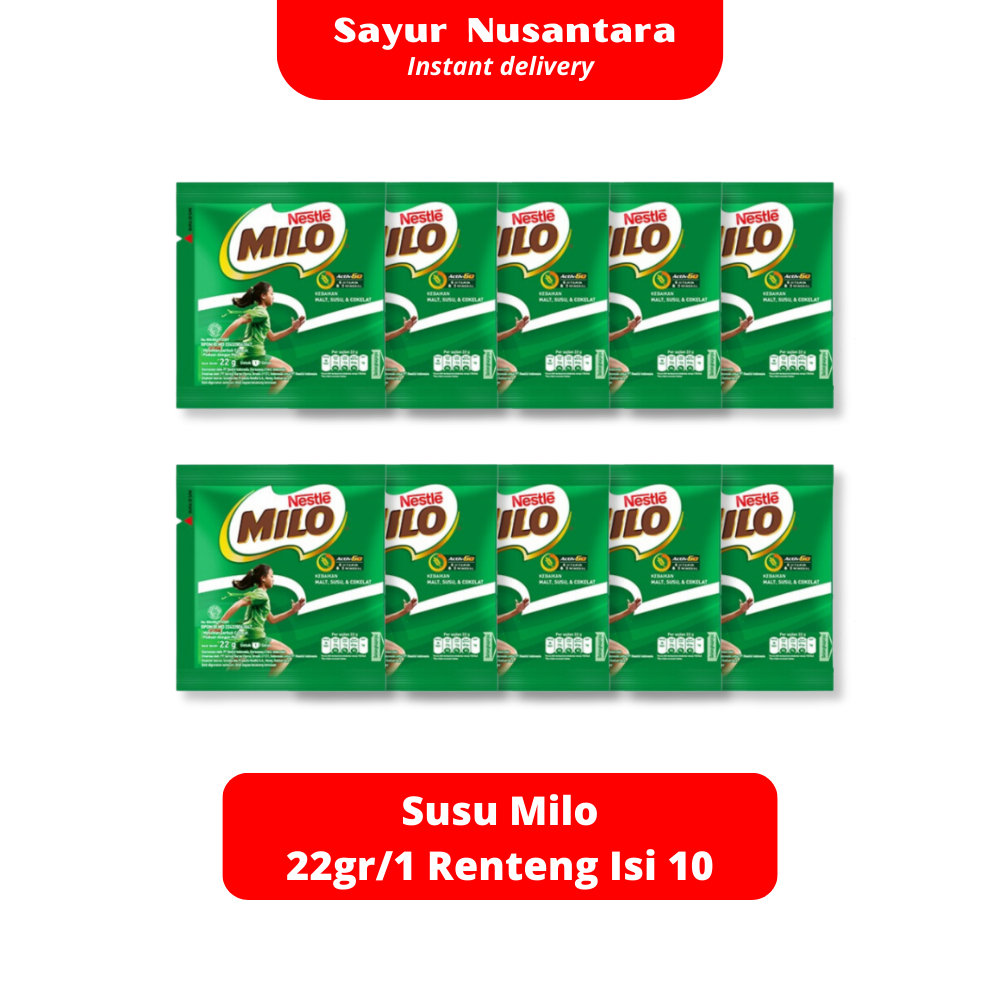 

Susu Milo 22gr 1 Renteng Isi 10 Sachet - Sayur Nusantara