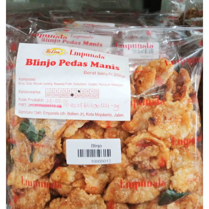 

Camilan Blinjo Pedas Manis Daun Jeruk/Mlinjo Pedas Manis/Blinjo Bo Liem Mojokerto/Oleh-Oleh Khas Mojokerto