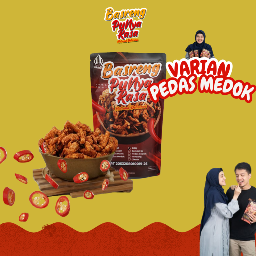 

Cemilan Pedas Basreng Punya Rasa 180gram Snack Gurih