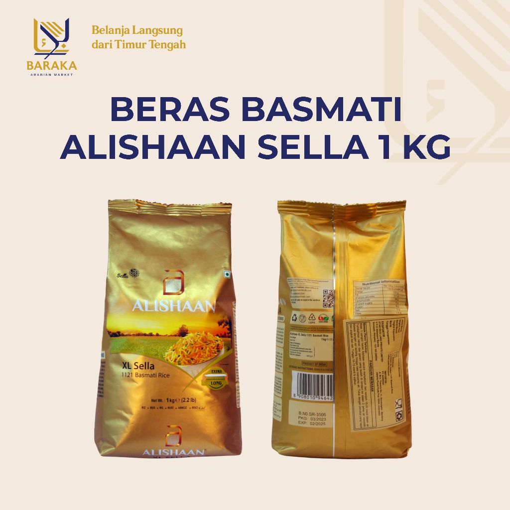 

Beras Basmati ALISHAAN XL Sella 1 kg