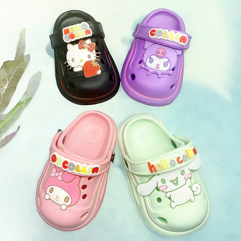 	 COLLIN sendal selop anak cewek sandal baim untuk usia 1bln - 5th B6136-C10	