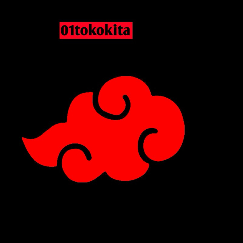 Sticker cutting logo awan akatsuki villaim anime naruto shippuden variasi helm motor Stiker cuting l