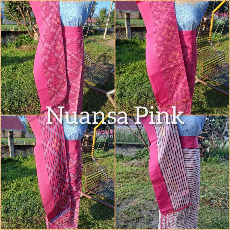 SONGKET MAULANA PINK ASLI TENUN TANGAN TARUTUNG MANDAR BATAK