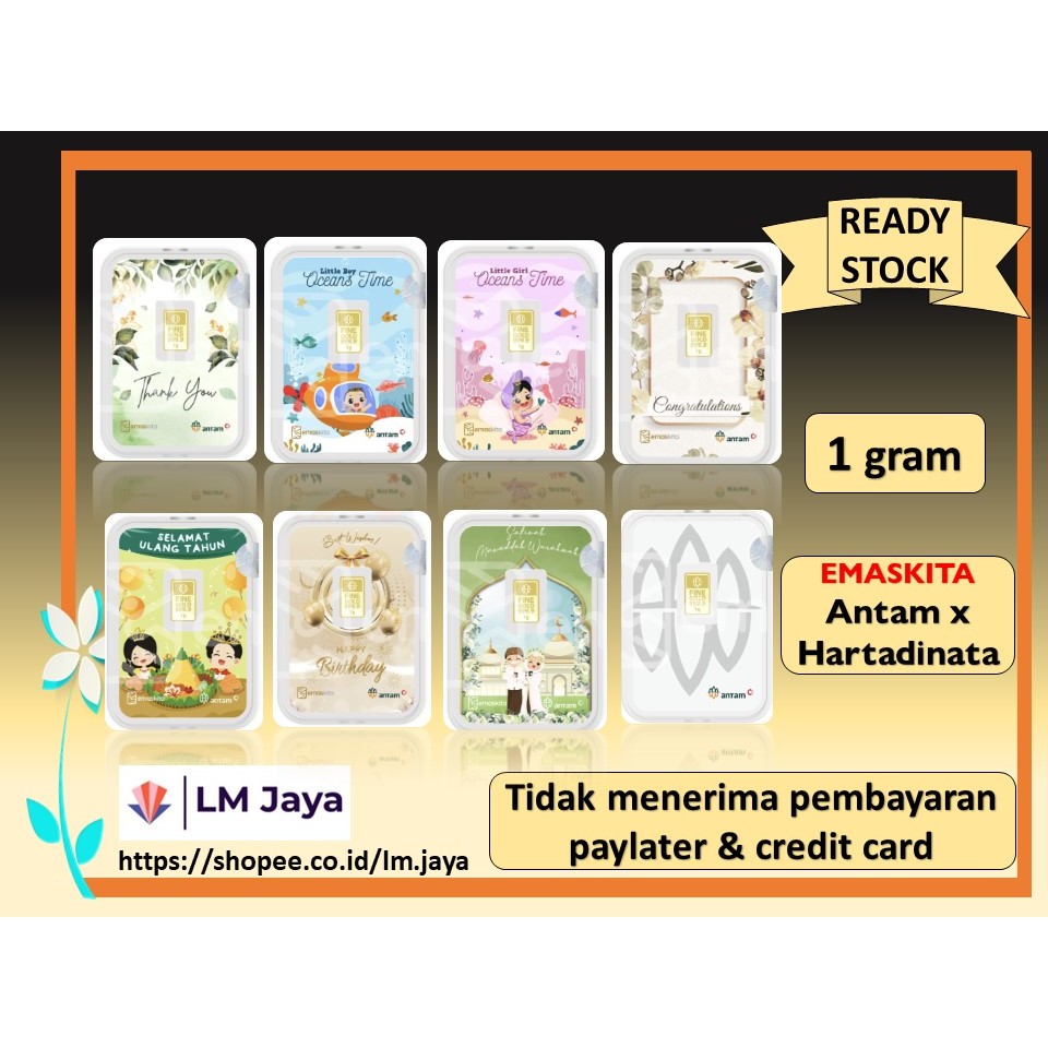 Logam Mulia Antam x Hartadinata 1 gram EmasKita 1 gram Antam 1 gram Hartadinata 1 gram Kado Wedding 