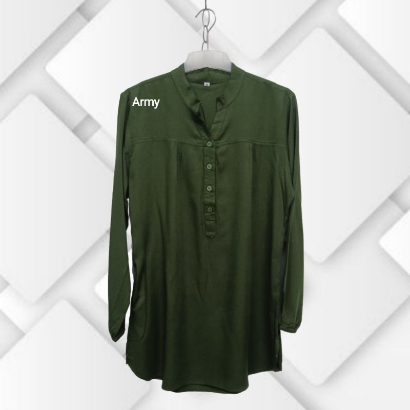 Atasan Wanita Blouse Polos Jumbo Katun Twill Rayon Premium