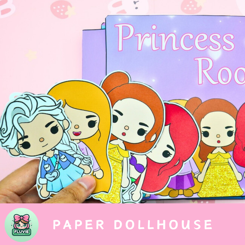 Toca Boca Quite Book Paper Doll | Princess Room | Boneka Kertas Buku | Baju bajuan | BP BP an | Main
