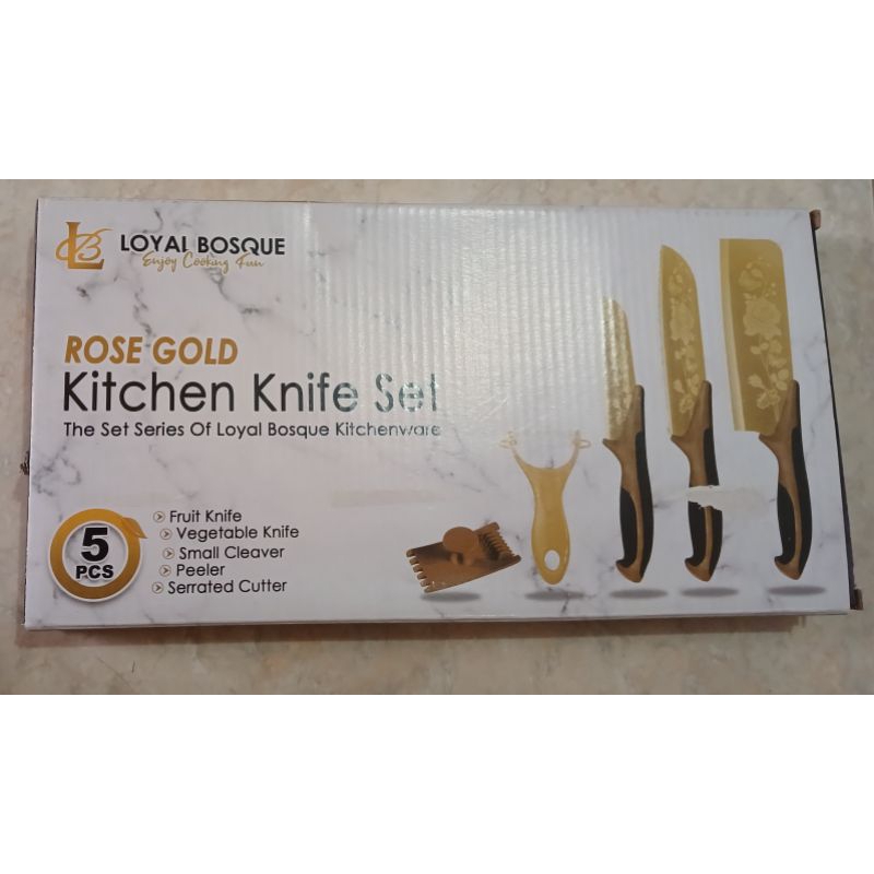 Rose Gold kichen knife Set