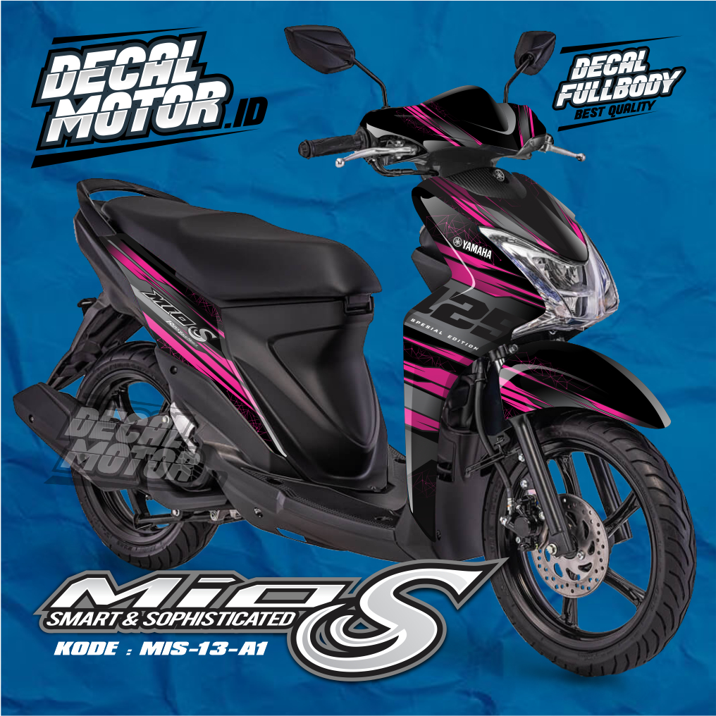 Stiker Decal Motor Mio S Desain Airbrush Sticker Decal Full Body -MIS13