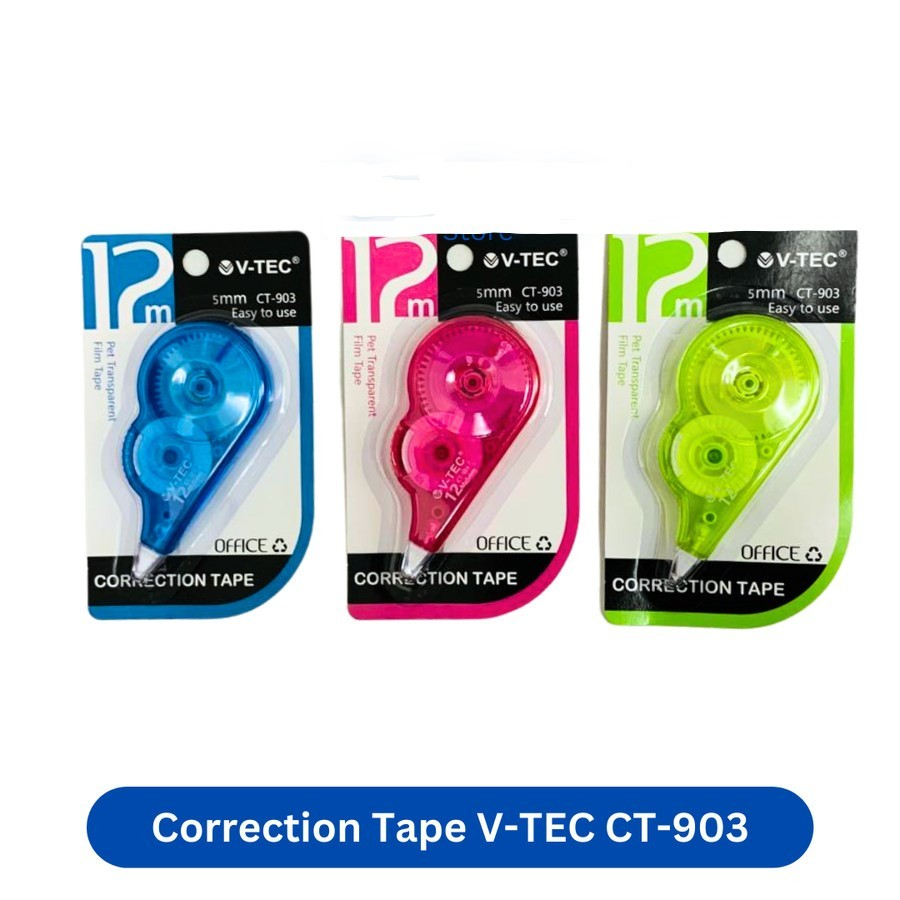 

CORRECTION TAPE / TIP EX KERTAS V-TEC CT903