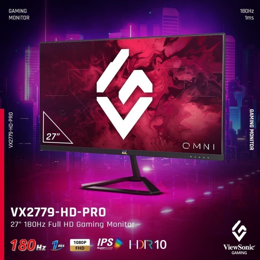 VIEWSONIC VX2779-HD-PRO 27" FHD IPS 180Hz 1ms HDR10
