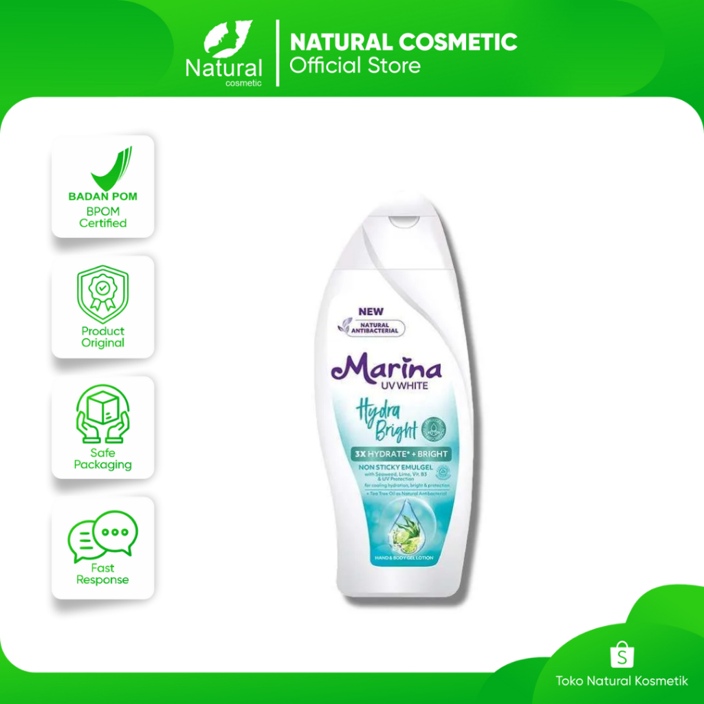 Marina UV White Hydra Bright Hand & Body Gel Lotion 185 ml
