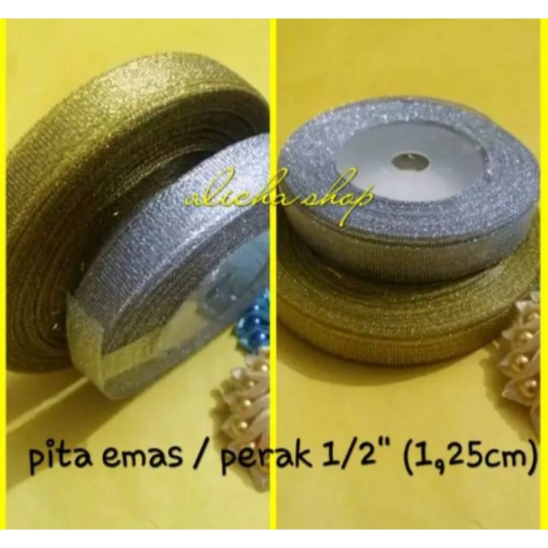 

Pita Emas / Perak 1/2" (1,25cm) / Roll