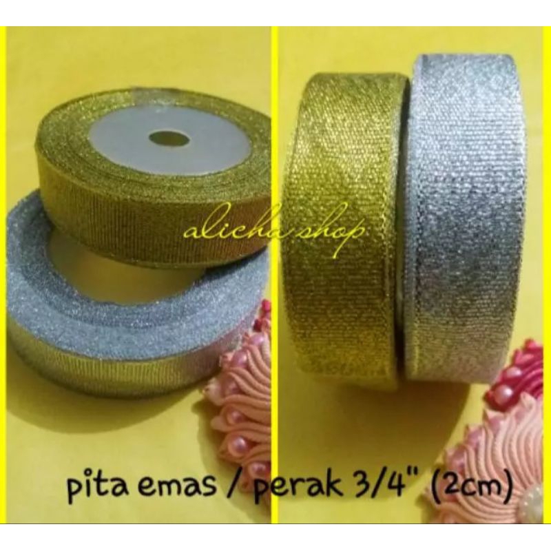 

Pita Emas / Perak 3/4" (2cm) / Roll