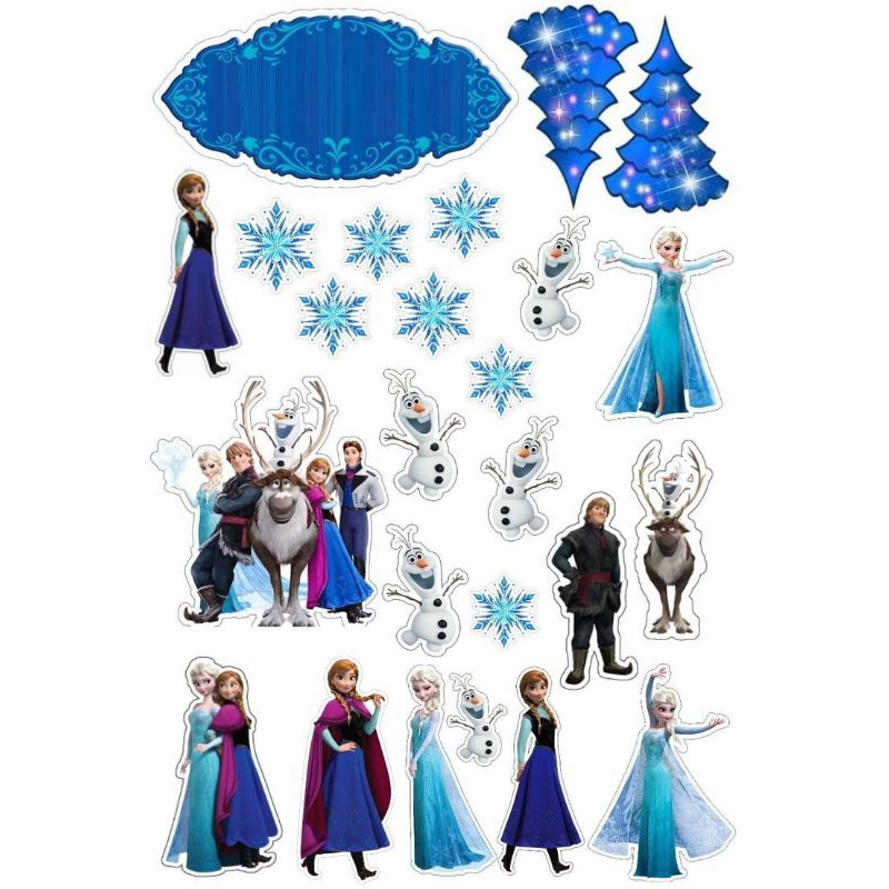 Topper Frozen / Topper Hiasan Cake ULTAH / Topper Custom Nama