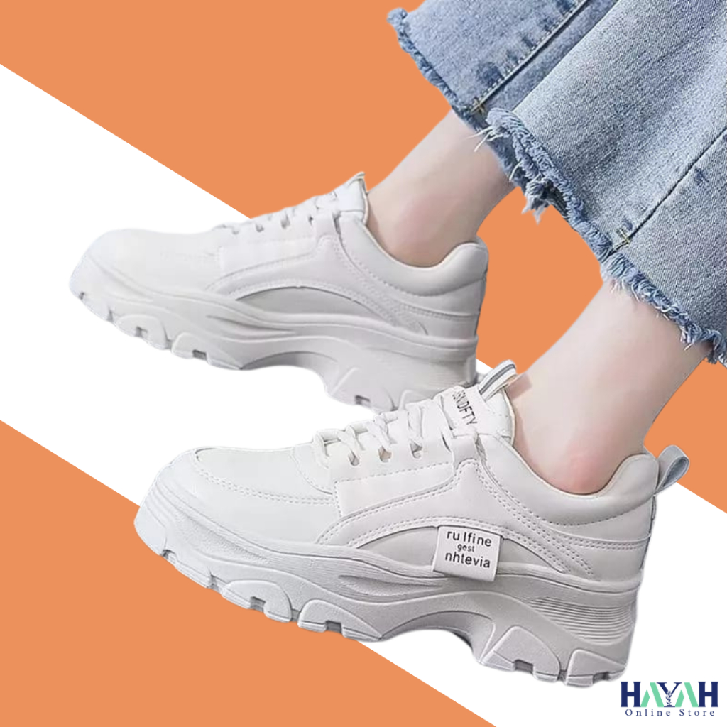 Sepatu Sneaker Wanita Kekinian Tinggi Import
